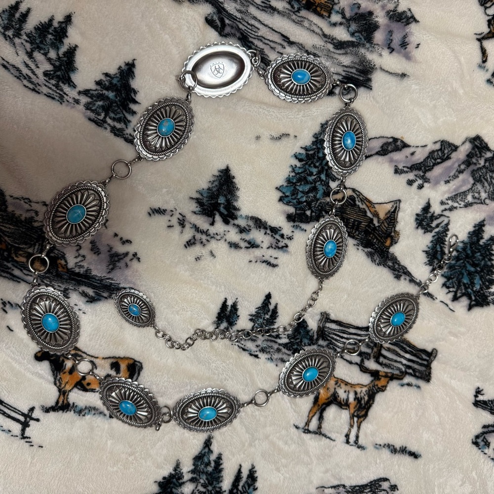 Ariat Silver and Turquoise Women's Belt